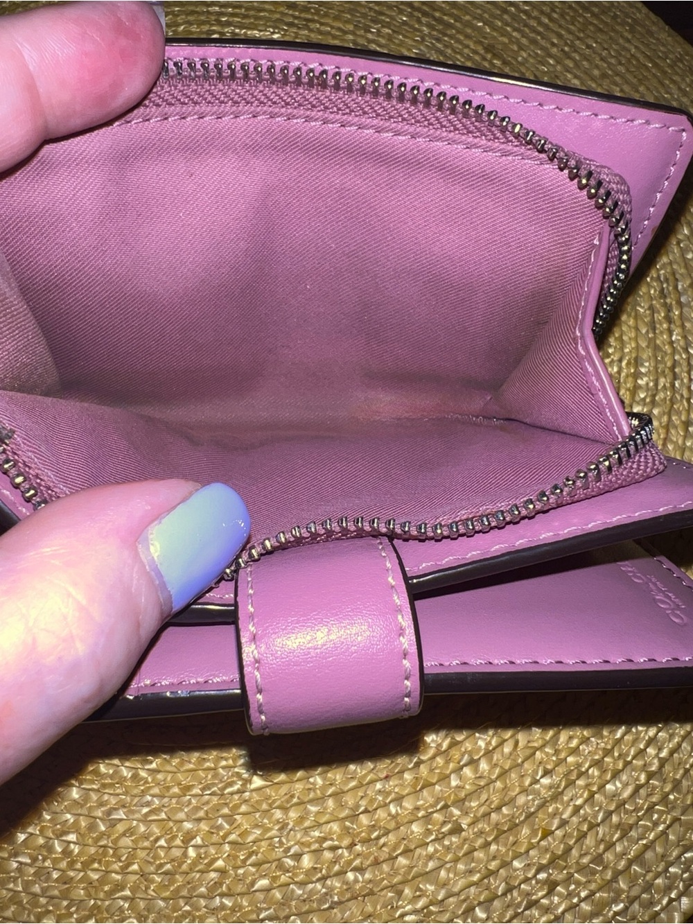 Coach Medium Corner Zip Wallet Featuring a Pink Dandelion Floral Print - Picture 10 of 10